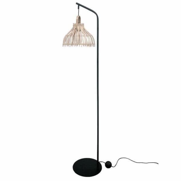 svart golvlampa brun metallrotting (40 x 40 x 160 cm) Självtorkning