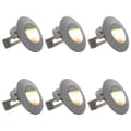 Miniatyrbild 1 av 2: Utomhusvägglampa LED 6 st 5 W silver rund