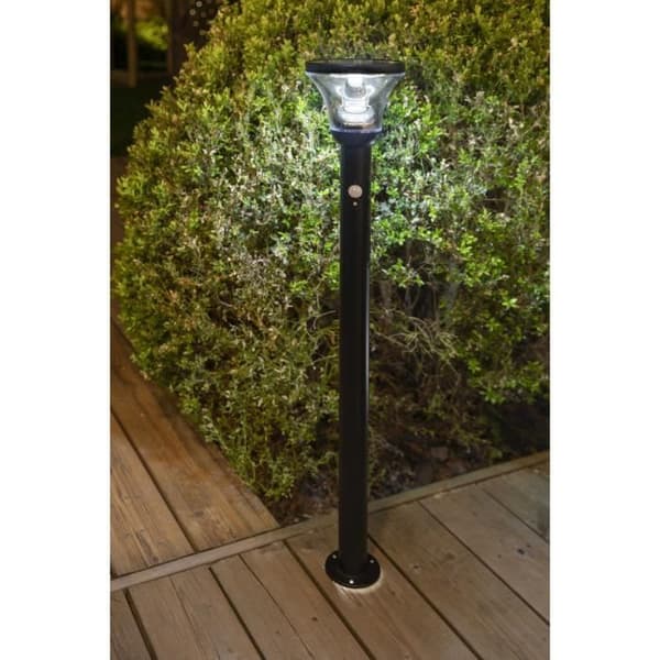 Solar gatulampa - GALIX - G4595C - Mycket ljusstark - Rostfritt stål med detektor - H93 cm - 1000 Lumen