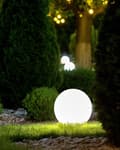 Miniatyrbilde 4 av 11: Utendørs LED-kulelampe Hvit Syntetisk Materiale 42 cm IP67 Vanntett med Fjernkontroll Hage Uteplass Belysning Løsning