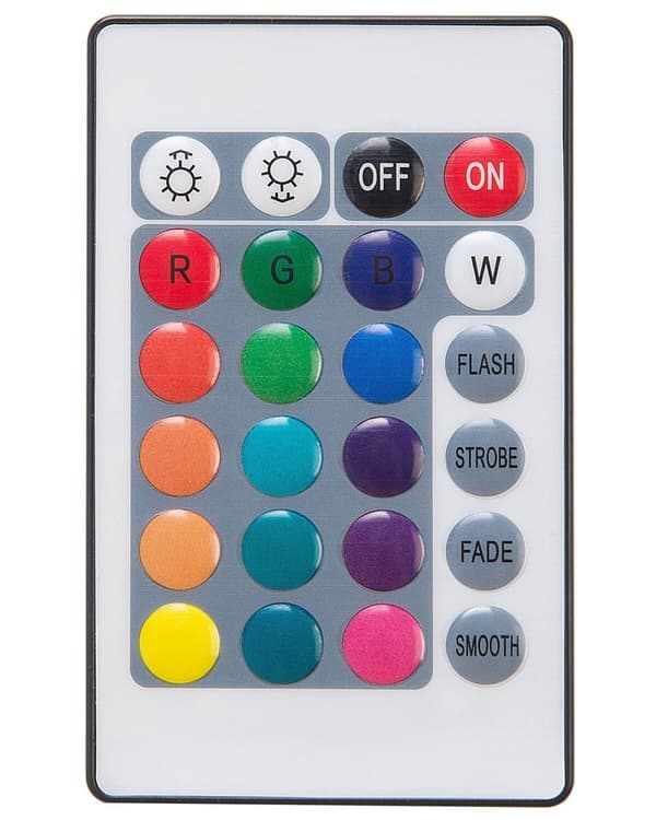 Kuglelampe Hvid Plast Ø 26 cm Rund Udendørs Belysning LED Kuglelys Lampe med Fjernbetjening Havelys Gulvlampe RGB Udelys med Batteri