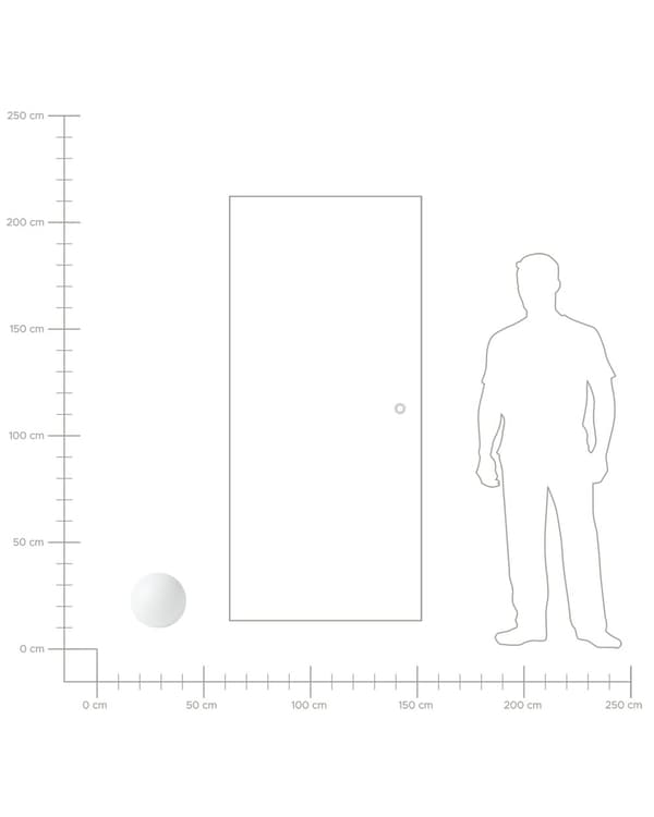 Kuglelampe Hvid Plast Ø 26 cm Rund Udendørs Belysning LED Kuglelys Lampe med Fjernbetjening Havelys Gulvlampe RGB Udelys med Batteri