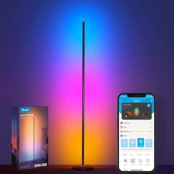 LED-golvlampa - GOVEE - Smart belysning - Wi-Fi/Bluetooth - Flerfärgad - Samtida design