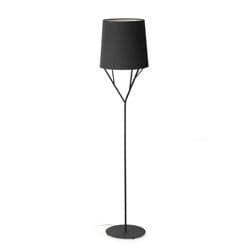 Svart vardagsrumsgolvlampa Tree 1L E27 60W