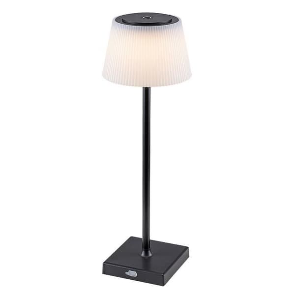 Inomhus metall bordslampa med dimbar plastskärm med strömbrytare klass G Rabalux Taena 4W - svart -