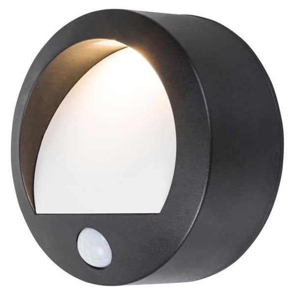 Vägglampa utomhus med sensor Rabalux Amarillo 3xAA IP44 - svart - 12x12x6,5 cm