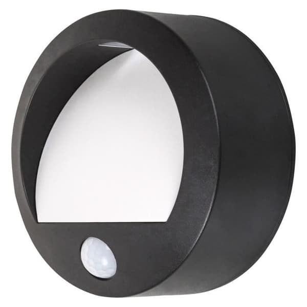 Vägglampa utomhus med sensor Rabalux Amarillo 3xAA IP44 - svart - 12x12x6,5 cm Svart