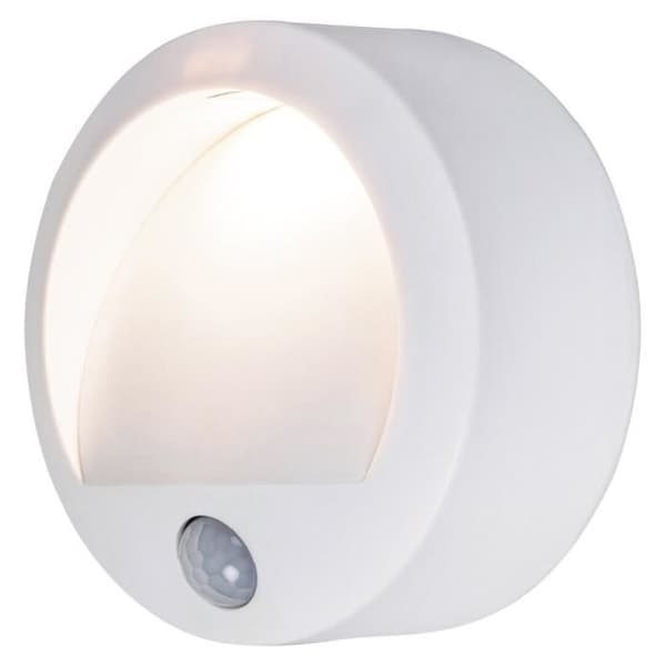 Utomhusvägglampa med sensor Rabalux Amarillo 3xAA IP44 - vit - 12x12x6,5 cm