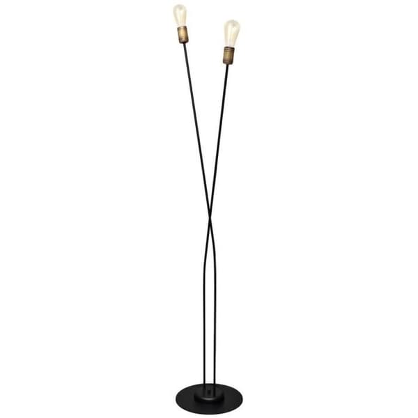 Helam HARVARD Lampadaire Multi Bras Svart, Patiné 30 cm