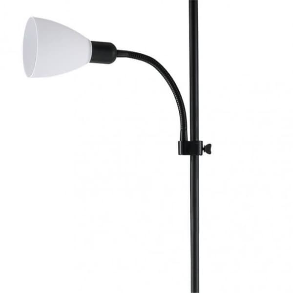 Golvlampa - FABRILAMP - RILON - Svart - Metall - Textil