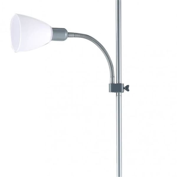 RILON-serien golvlampa - FABRILAMP - SILVER - VIT - Metall - Polykarbonat - Textil