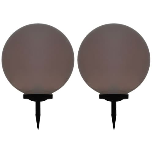 Solcellslampor med LED 2 st sfäriska 50 cm RGB