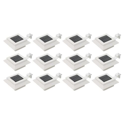 Solcellslampor 12 st LED fyrkantiga 12 cm vit