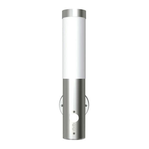 Utomhusvägglampa med sensor rostfritt stål