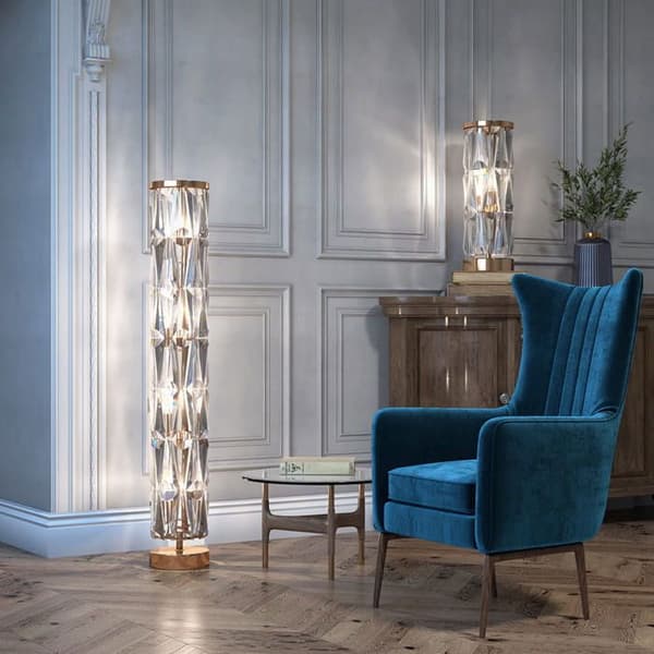 Puntes - Golvlampa E14x8, 60W, Guld