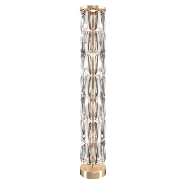 Puntes - Golvlampa E14x8, 60W, Guld Guld, Transparent