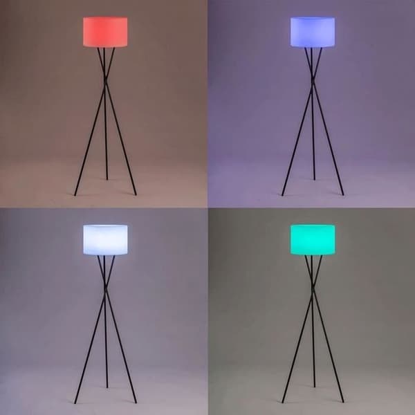 Trådlös golvlampa - LUMISKY - TAMBOURY - H150 cm - Dimbar flerfärgad LED