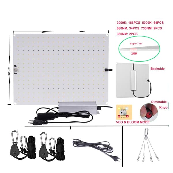 LED-växtljus, kvantum solliknande fullspektrum, växtfabriker växthus,1200WMAX IR UV Pro