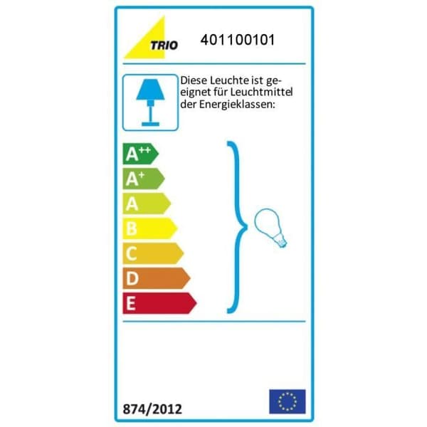 Golvlampa - TRIO - 401100101 - Metall - Matt nickel - Vit lampskärm
