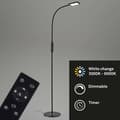 Miniatyrbild 2 av 4: Briloner Golvlampa - 1296-015 - Leuchten LED Golvlampa med Dimmer och Fjärrkontroll 700 LM Svart 8 W
