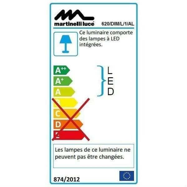 Bordslampa eller golvlampa - Martinelli Luce - Pipistrello - H66-86cm - LED - Agavegrön