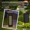 Miniatyrbillede 6 af 9: Solcellelampe, Rattan-Design, 15.5x15.5x46 cm, Sort