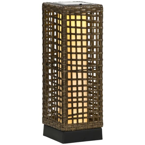 Udendørs Lampe, Solar, 15.5x15.5x46 cm, Sort