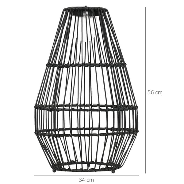 Trädgårdslampa, Solarlampe, 34x34x56 cm, Svart