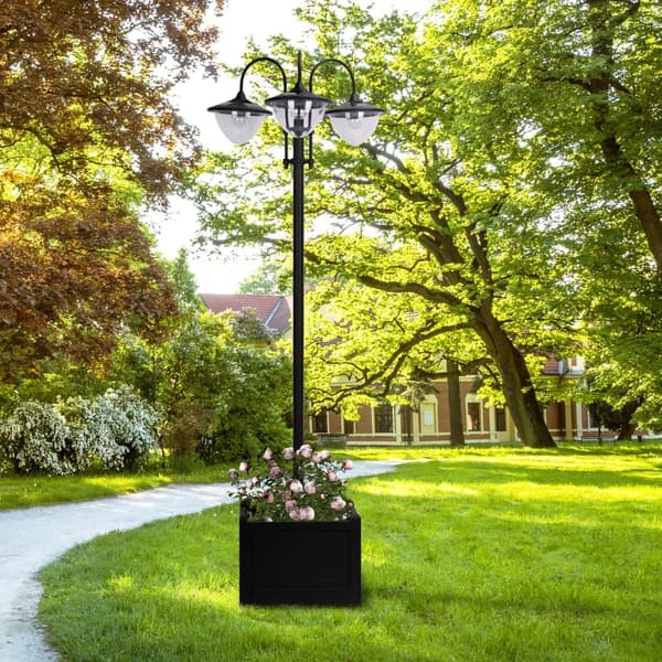 Trädgårdslampa, Solarleuchte, 60x55x189 cm, Svart