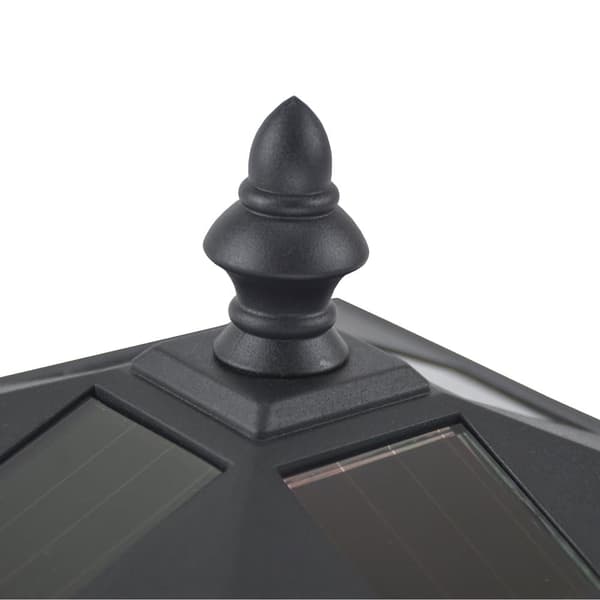 Solärlampa, LED 10 Lumen, 15x15x120 cm, Svart