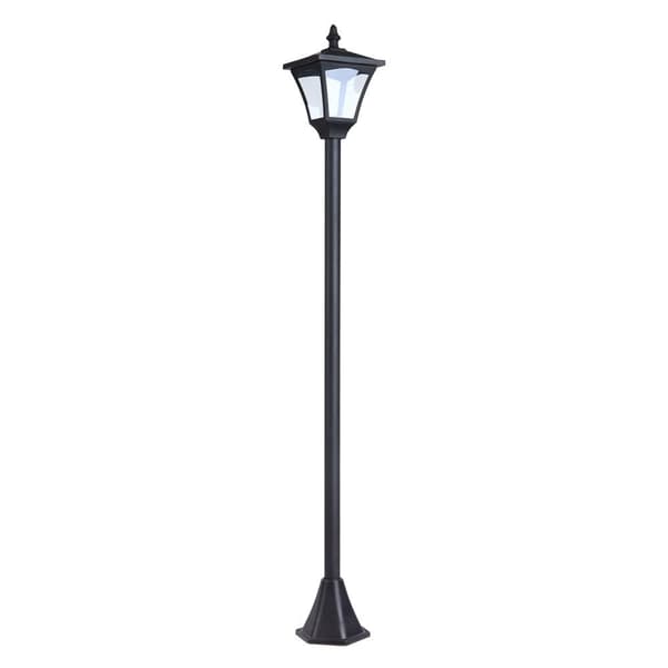 Solärlampa, LED 10 Lumen, 15x15x120 cm, Svart