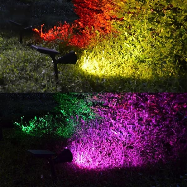 Lollanda Solcellsdriven RGB LED Trädgårdslampa, Gräsmatta Lampa - 4/7 LED, Vattentät, för Stigar och Landskap