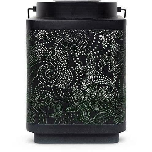 Aurinkokennolla toimiva lyhty - GARDEN ID Attract - Vihreä 16 x 16, korkeus 23 cm - 6-8 tunnin akunkesto - Mobiililaite - Virtapainike.