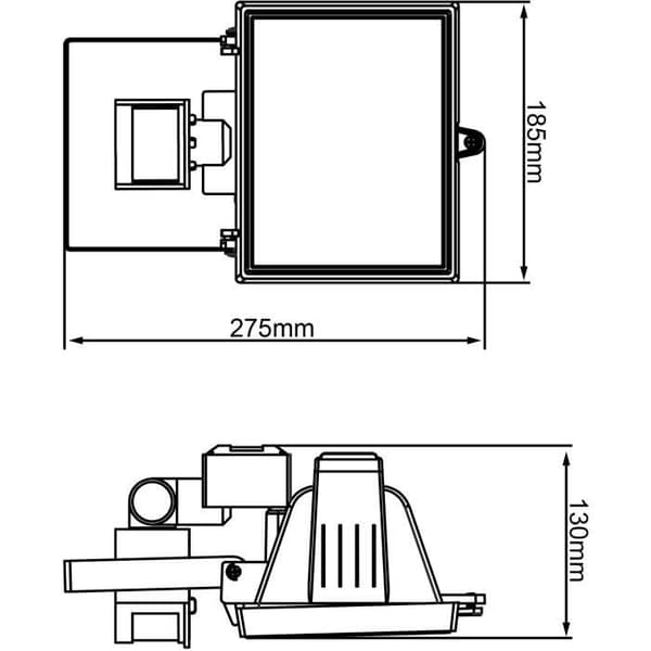 BRILLIANT Spotlight med detektor TANKO - R7s - 1x400W - Hvid farve