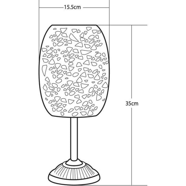 Solcellelanterne - GALIX - G2003 - Forkobbet metal - 10 lumen hvid LED - H35 cm