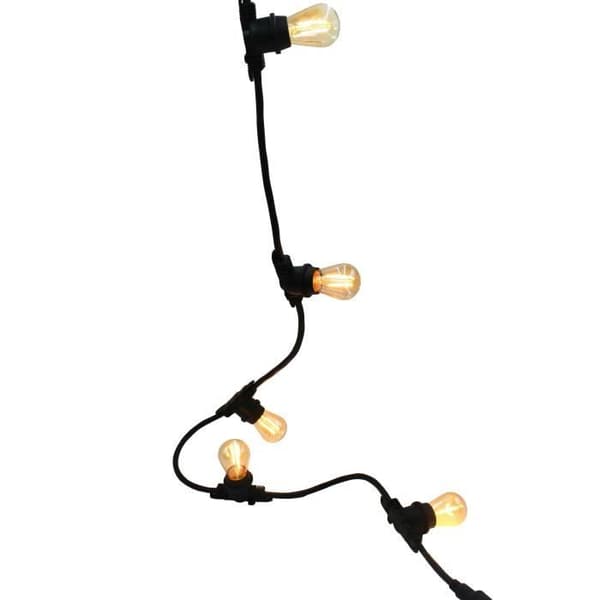 LINK ME LIGHT Tilslutbar lyskæde - 10 lamper - E27-fatning - varm hvid LED - 5m