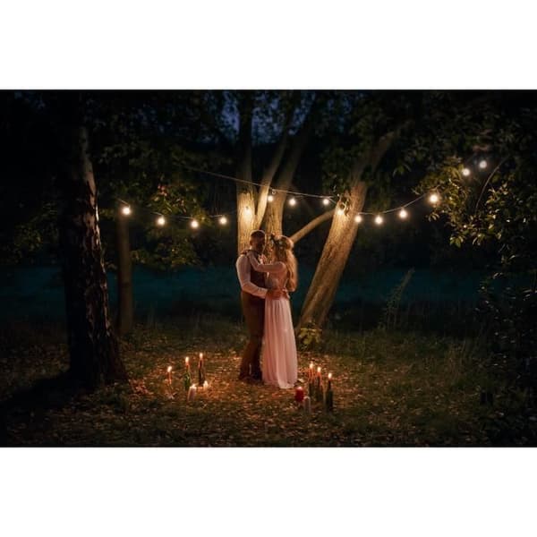 LINK ME LIGHT Tilslutbar lyskæde - 10 lamper - E27-fatning - varm hvid LED - 5m
