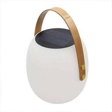 Solcellsdriven bärbar lampa - LUMISKY - JIMMY - vit LED - H34 cm - USB-laddningsport