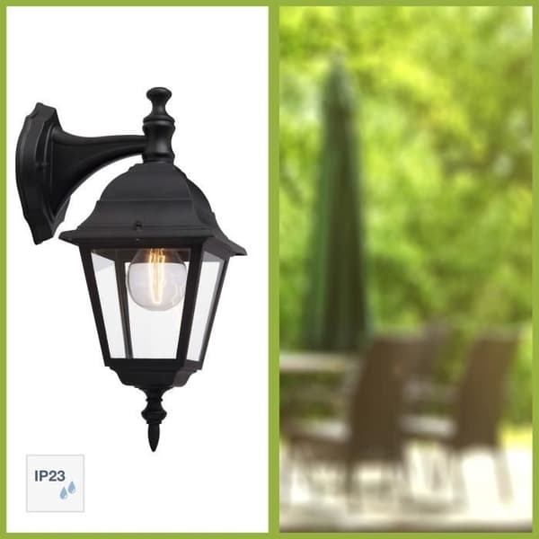 BRILLIANT NEWPORT utomhus downlight - svart metall/glas E27 1x60W