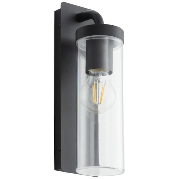 AOSTA - BRILLIANT - Frostad svart - Metall/plast - E27 1x25W utomhusvägglampa