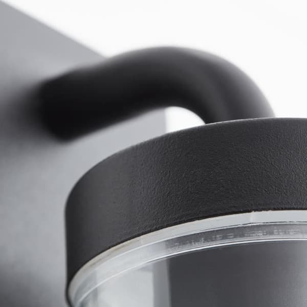 AOSTA - BRILLIANT - Frostad svart - Metall/plast - E27 1x25W utomhusvägglampa
