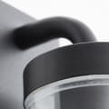 Miniatyrbild 5 av 5: AOSTA - BRILLIANT - Frostad svart - Metall/plast - E27 1x25W utomhusvägglampa