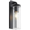 Miniatyrbild 1 av 5: AOSTA - BRILLIANT - Frostad svart - Metall/plast - E27 1x25W utomhusvägglampa