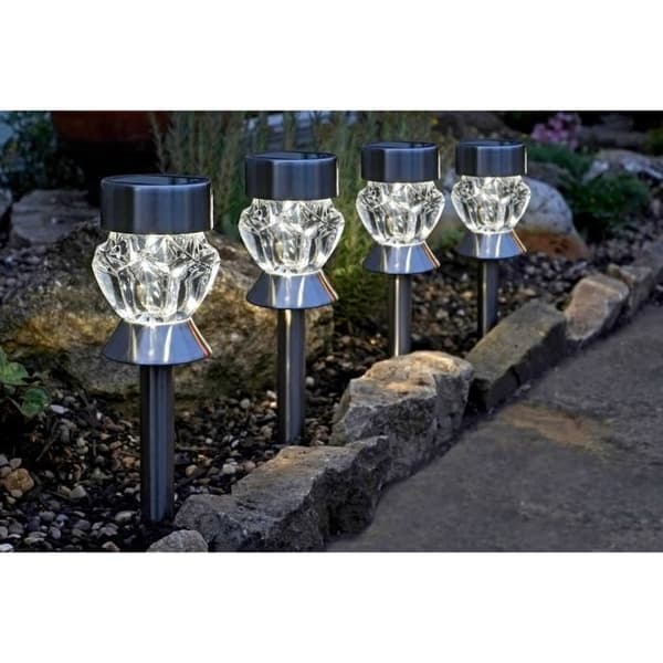 4-pack solcellsfyrar i kristallglas - SMART GARDEN