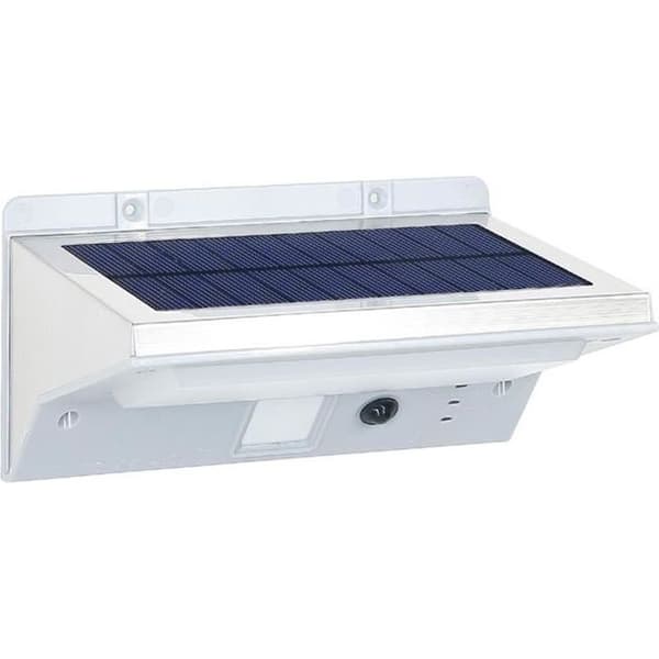 LUMISKY Vattentät solcellsvägglampa för utomhusbruk med detektor - 21 LED-lampor - 330 lm - Roterbar vid 120 °C