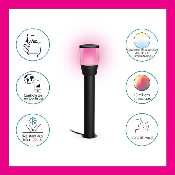 WIZ ELPAS 12V Utomhusansluten Terminal Startpaket - Väderkvarnar - Aluminium - Integrerad LED - Svart