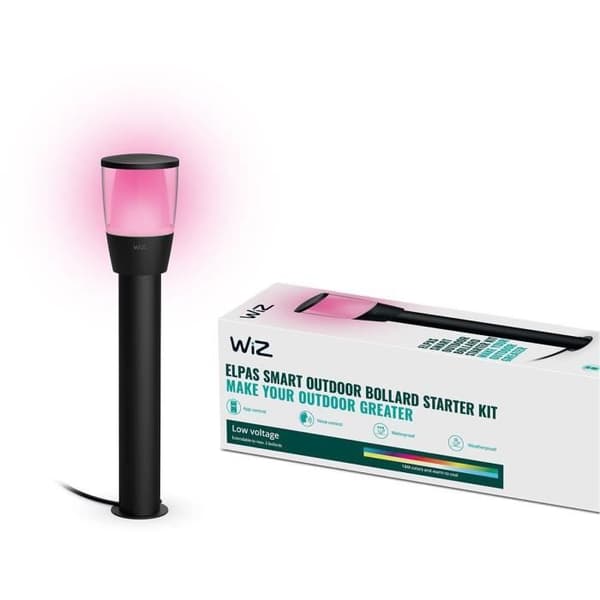 WIZ ELPAS 12V Utomhusansluten Terminal Startpaket - Väderkvarnar - Aluminium - Integrerad LED - Svart