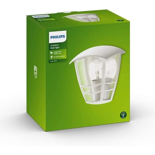 CREEK - Ulkoseinävalaisin Metalli K19,5 cm Valkoinen Philips