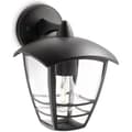 Miniatyrbillede 1 af 4: CREEK Udendørs væglampe Skrånende metal H20cm Sort Philips