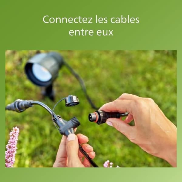 3-pack PHILIPS GardenLink utomhusspotlights, 24W, 2700K, IP44